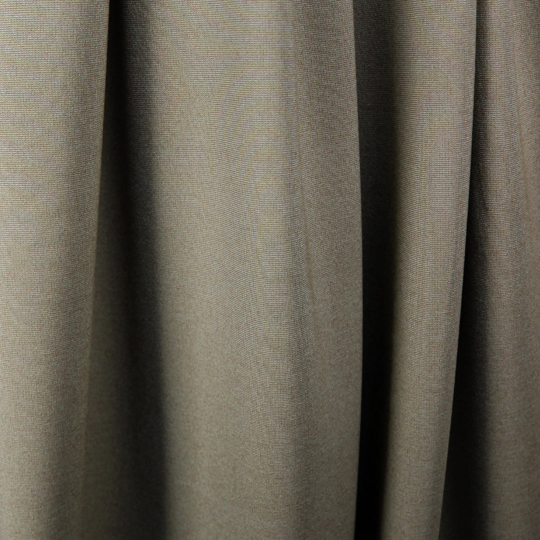 premium micro-stripe rayon blend ponte - cardamom/sand .75 yds