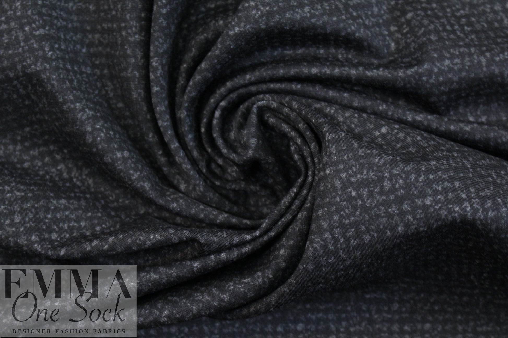 NY designer charcoal/black crosshatch 4-way stretch ponte