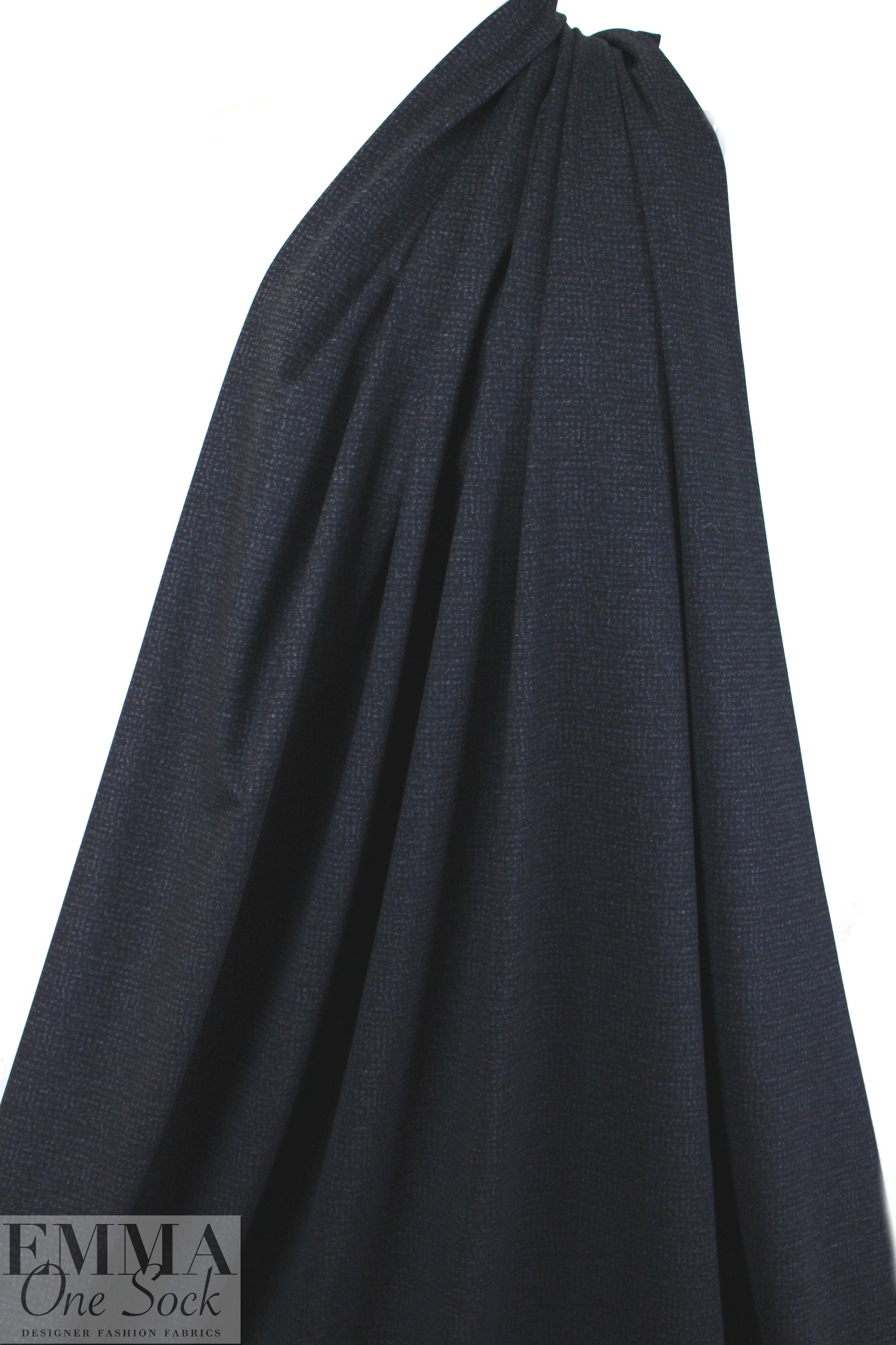 NY designer charcoal/black crosshatch 4-way stretch ponte
