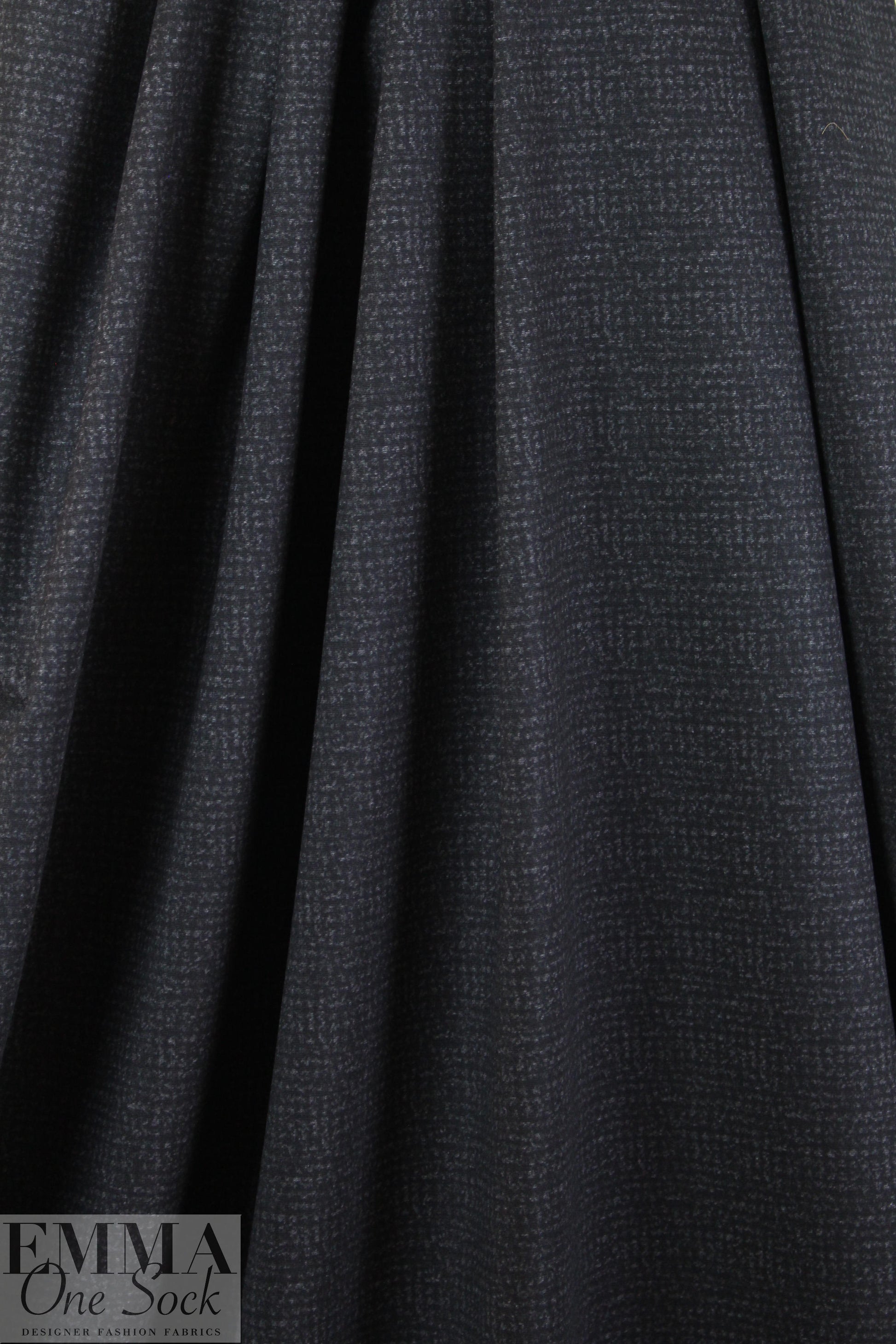 NY designer charcoal/black crosshatch 4-way stretch ponte