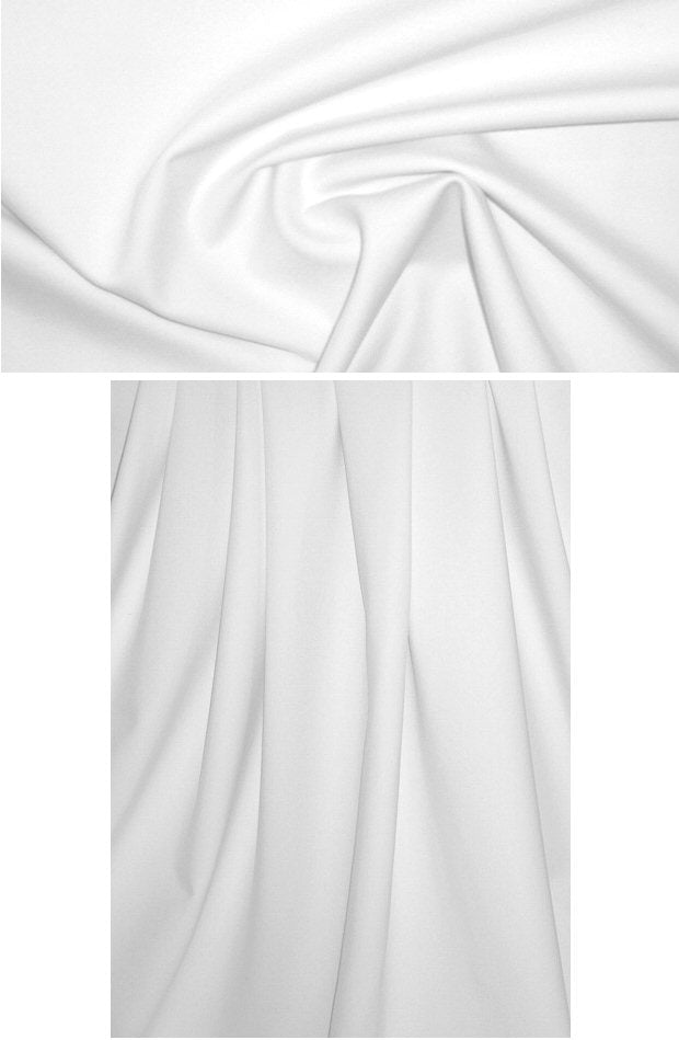 NY designer 4-way super beefy ponte - white 1.125 yds