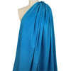 premium micro-stripe rayon blend ponte - turquoise/azure 1.875 yds