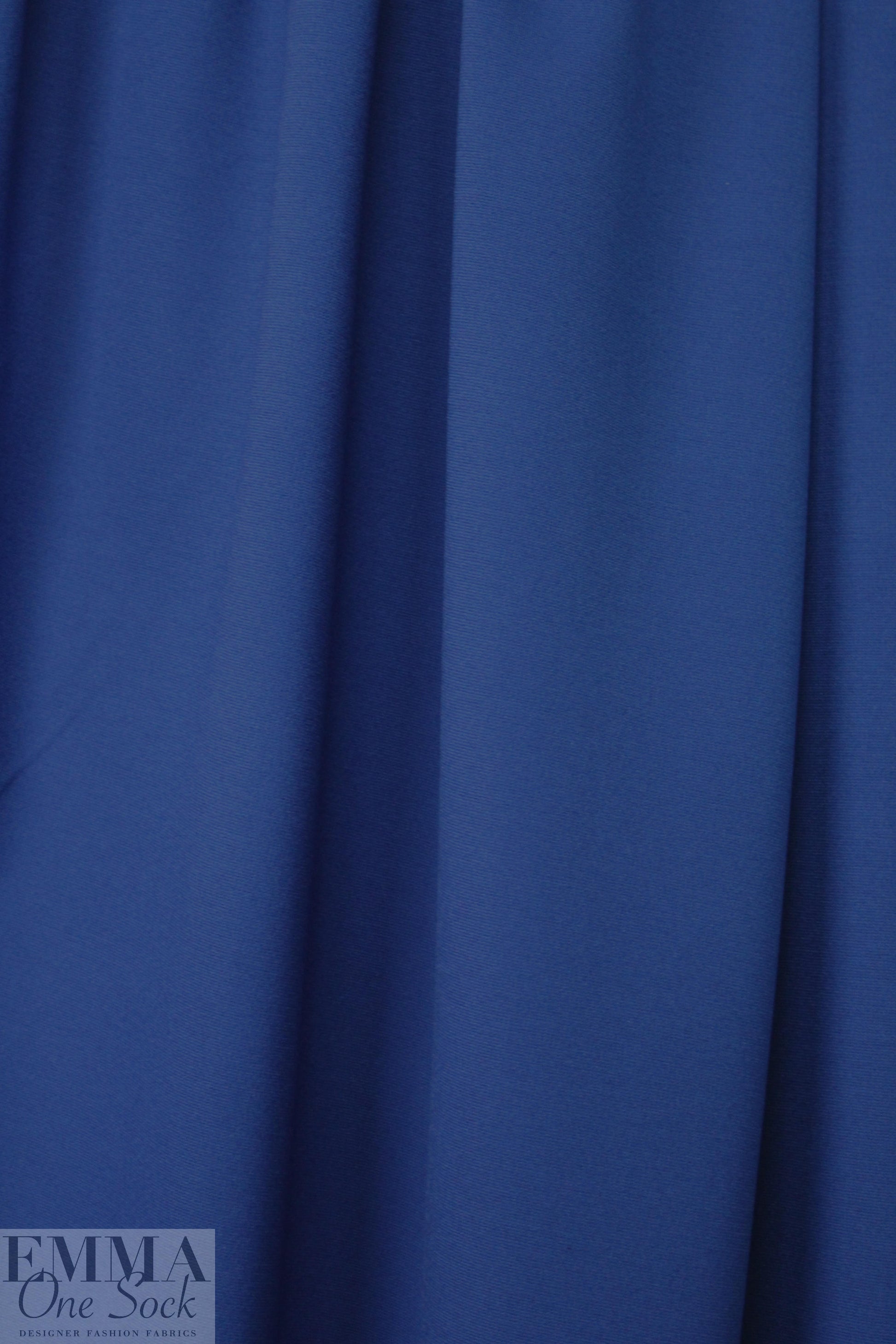 4-way stretch rayon blend ponte - ultramarine, Oeko-Tex Cert. 2 yd