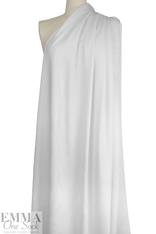 4-way stretch rayon blend ponte - white 1.5 yds