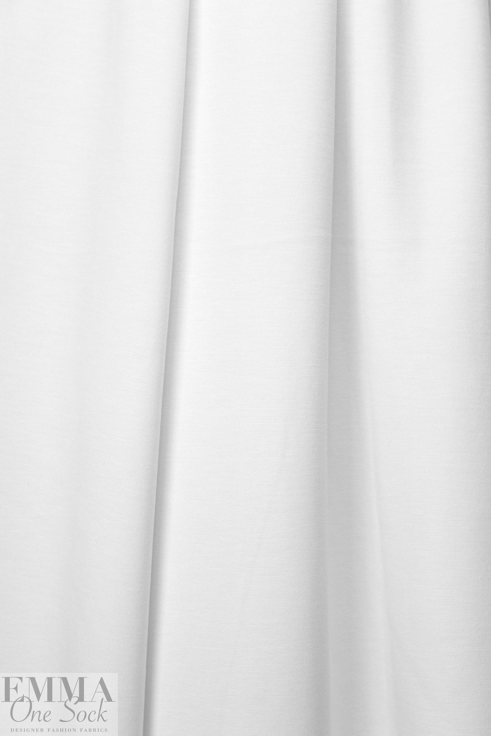 4-way stretch rayon blend ponte - white 1.875 yds