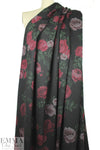 watercolor floral ponte - antique rose 1.875 yd