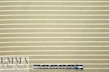 4-way stretch ponte - warm taupe/creamy ivory