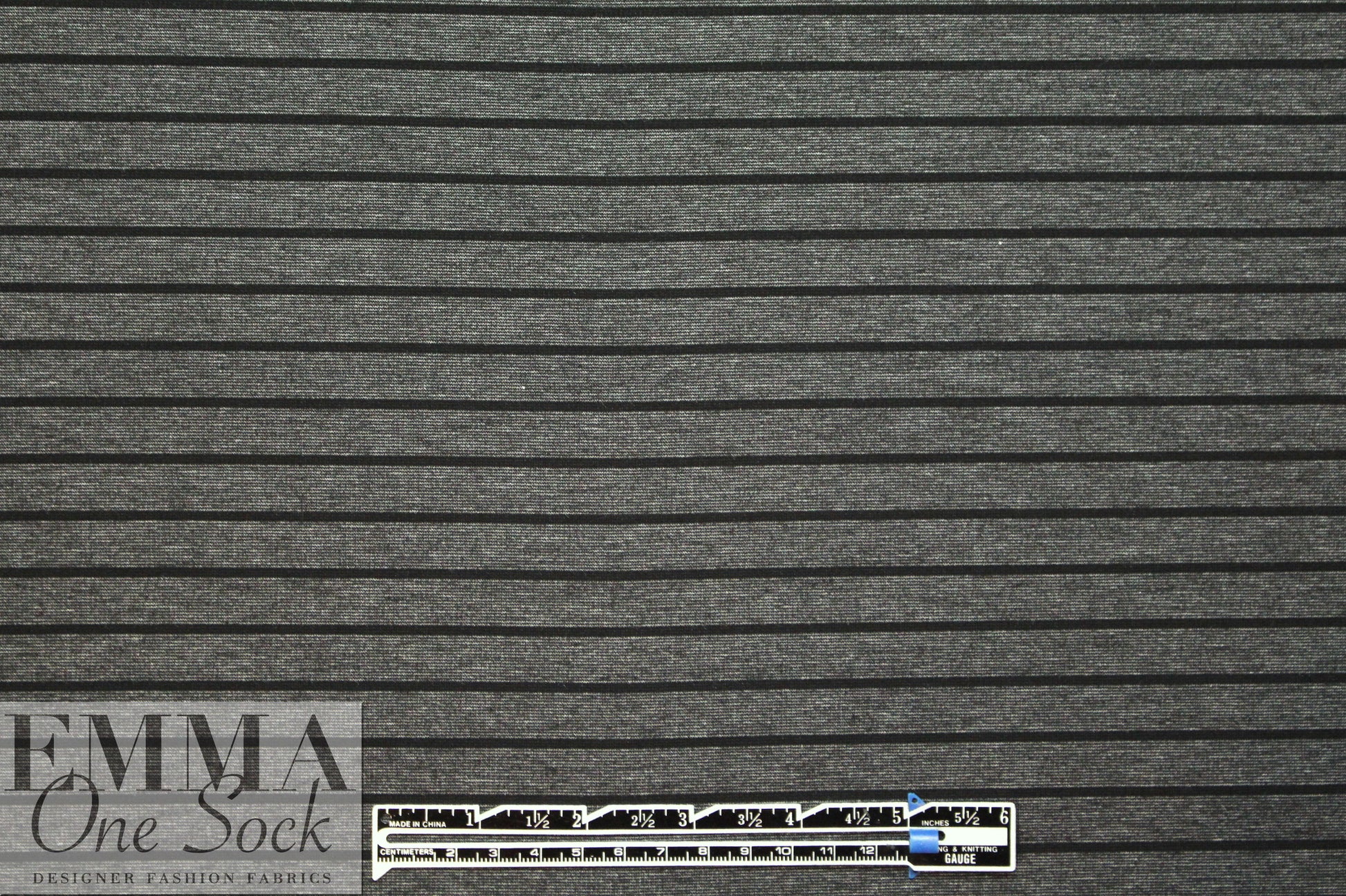 4-way stretch ponte - charcoal heather/black 1.75 yd