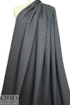 4-way stretch ponte - charcoal heather/navy 1.66 yd