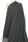 4-way stretch ponte - black/creamy white 2.125 yd