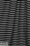 4-way stretch ponte - black/creamy white 1.66 yd