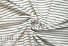 4-way stretch ponte - creamy white/black 1.25 yds