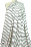 4-way stretch ponte - creamy white/black 1.125 yds