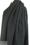 The0ry textured poodle boucle' wool coating - black 2.5 yd