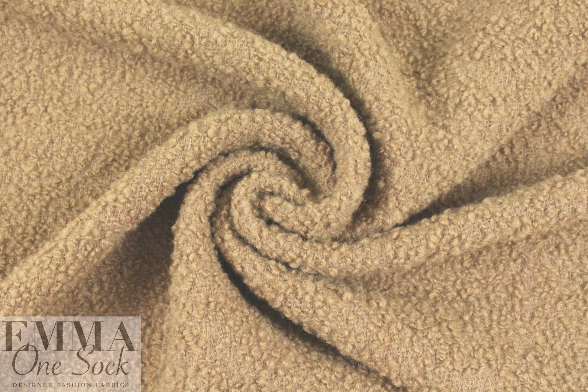The0ry textured poodle boucle' wool coating - camel 2 yds