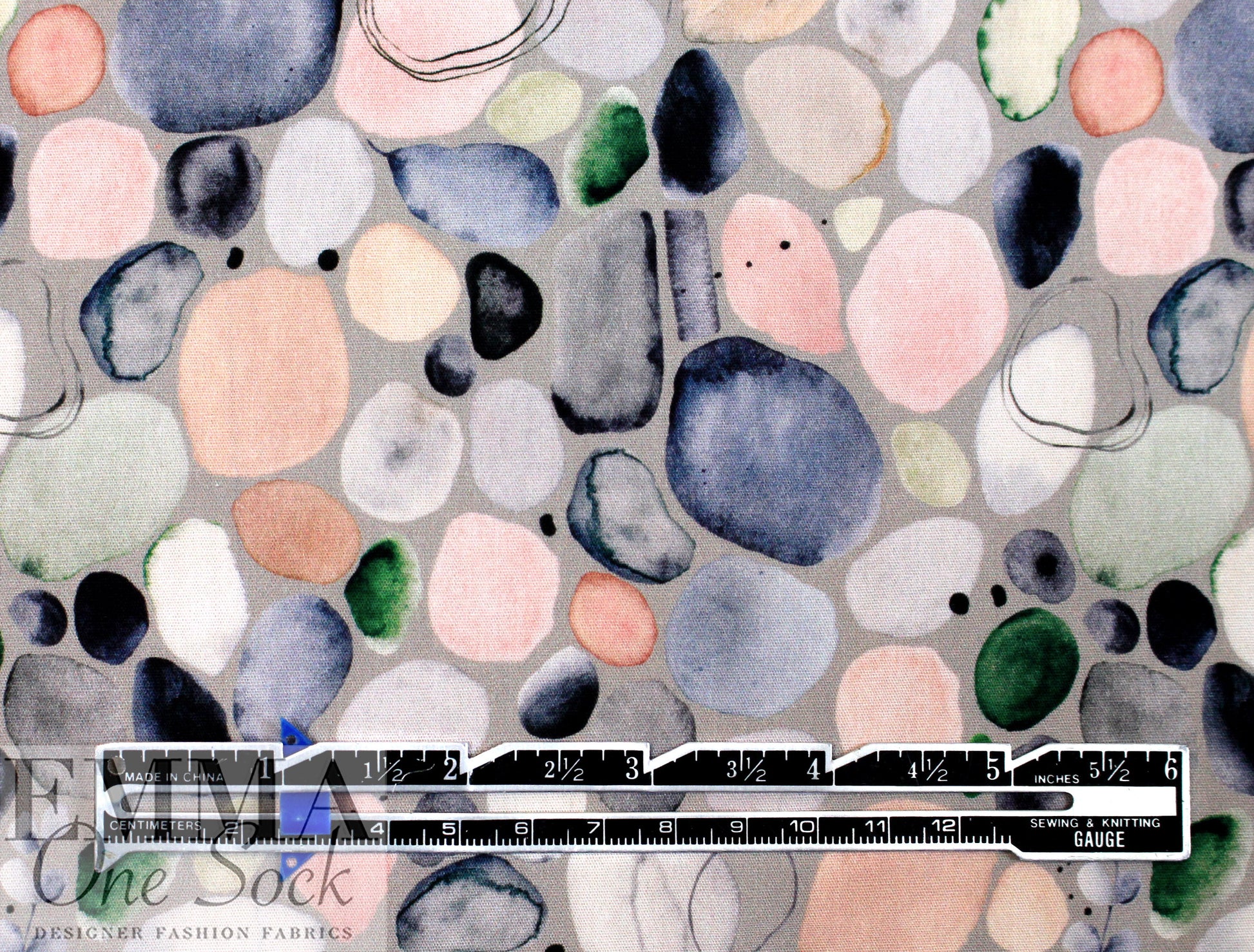 Dutch Oeko-Tex cotton poplin - river rocks .5 yds