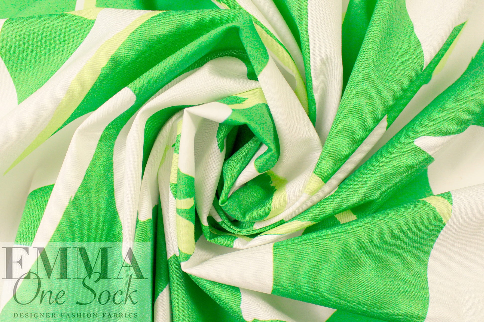 Italian 'written riddle' cotton stretch poplin BCI certified 2.5 yd