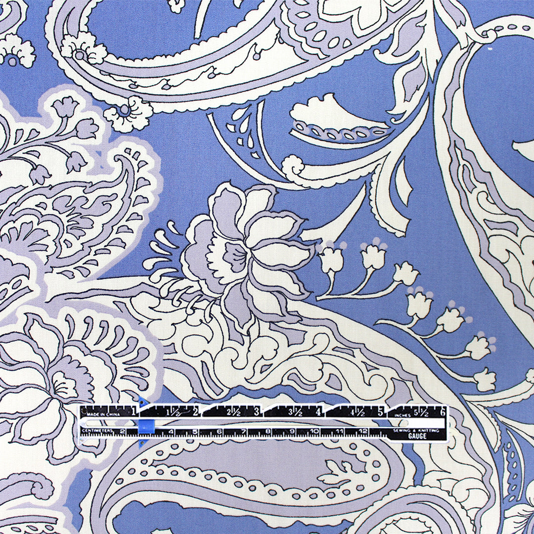 Italian 'paisley vines' cotton poplin