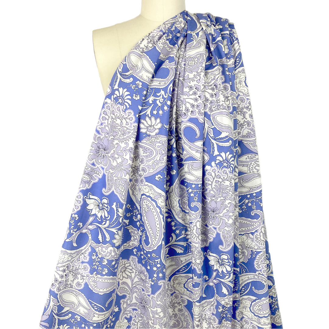 Italian 'paisley vines' cotton poplin