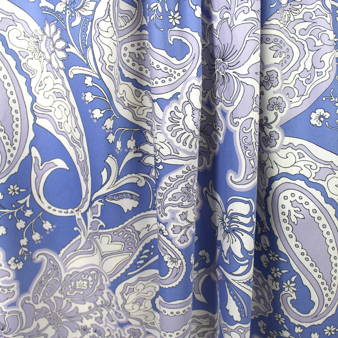 Italian 'paisley vines' cotton poplin
