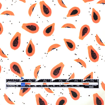 CA designer 'papaya party' cotton poplin 1.75 yd