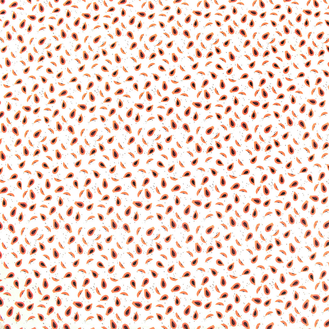 CA designer 'papaya party' cotton poplin 1.75 yd