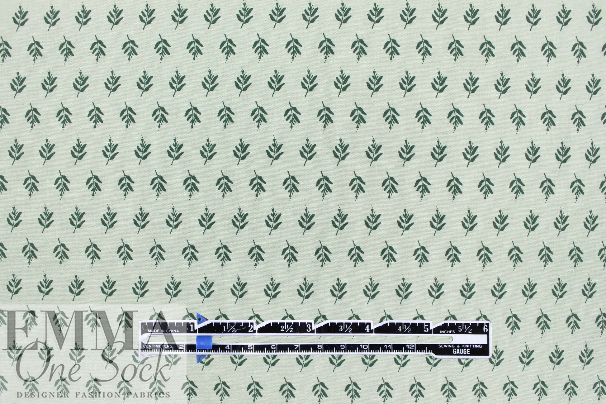 CA designer 'tiny leaves' cotton poplin, Oeko-Tex certified 1 yard