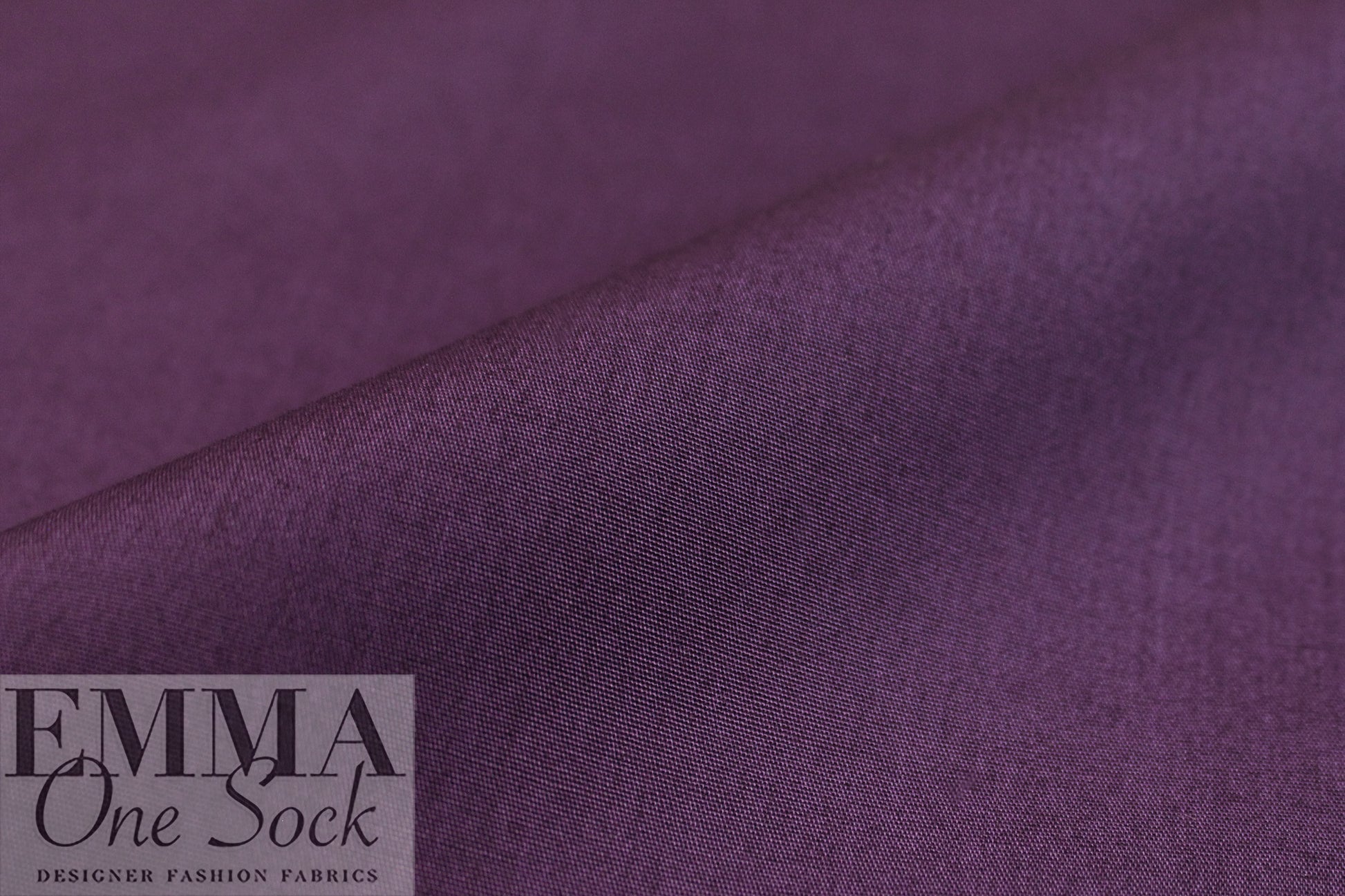 MTM 'paper touch' organic GOTS cotton poplin - plum 1.25 yds