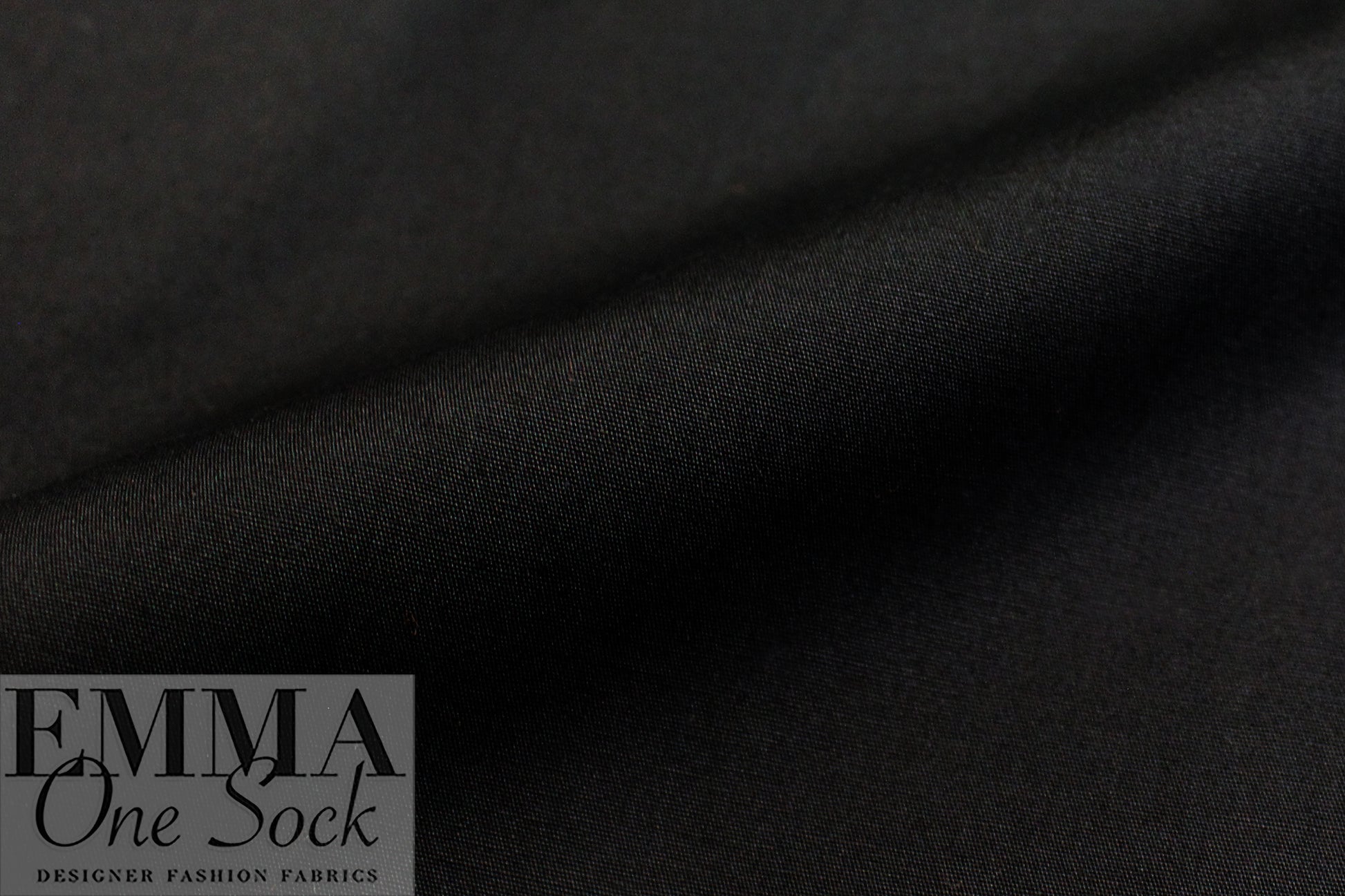 MTM 'paper touch' organic GOTS cotton poplin - black 1.625 yds