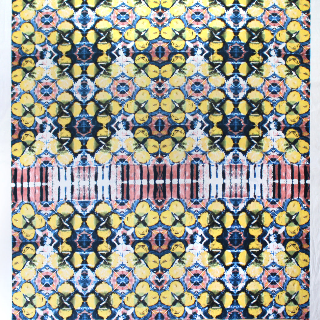 Italian 'blooming kaleidoscope' cotton poplin ** Partial ** Panel Print 1.5 yds