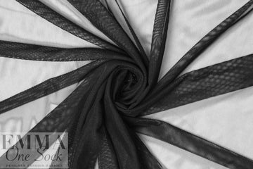 Power Mesh 4-way stretch - black 1.5 yd
