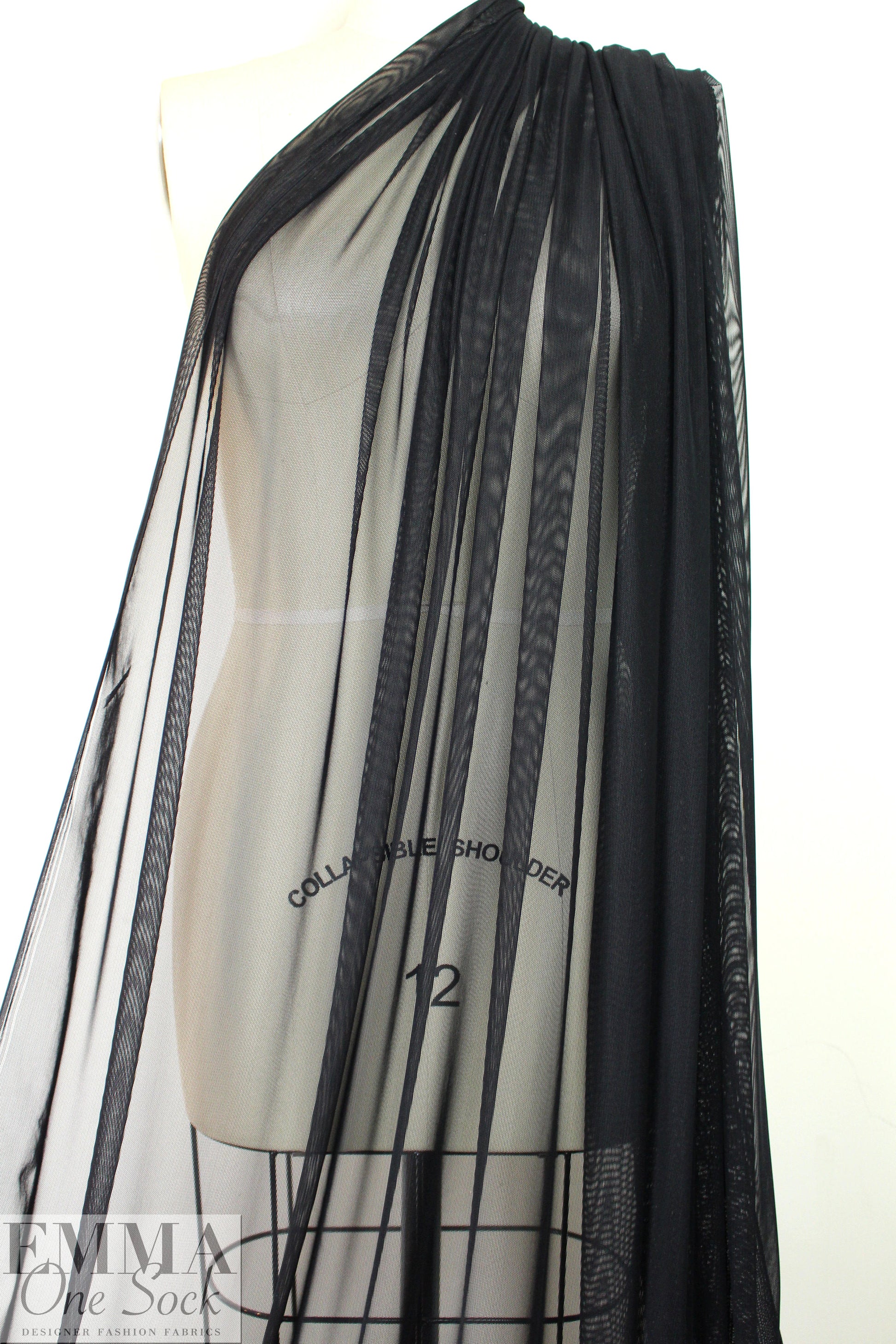 Power Mesh 4-way stretch - black 1.75 yds