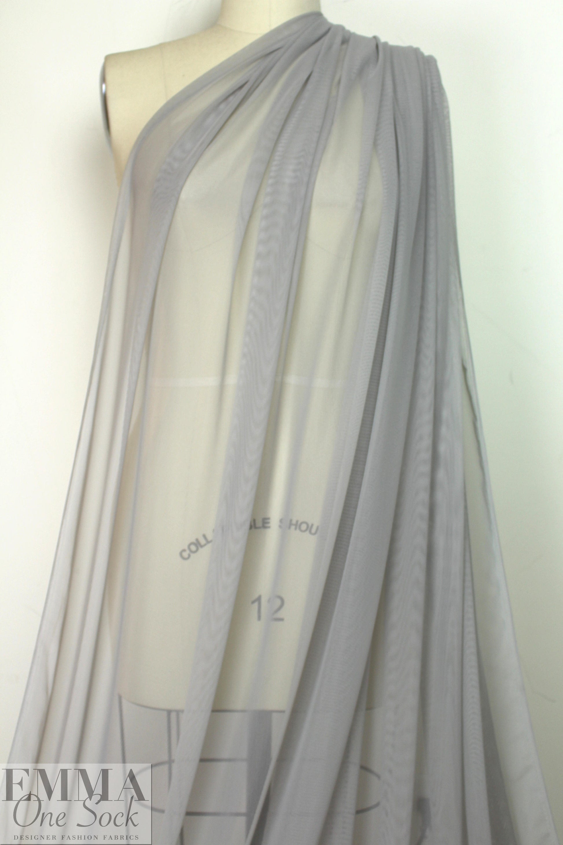 Power Mesh 4-way stretch - silvery gray 1 yard