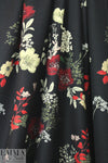 Tah@ri floral printed wool doublecloth coating - red