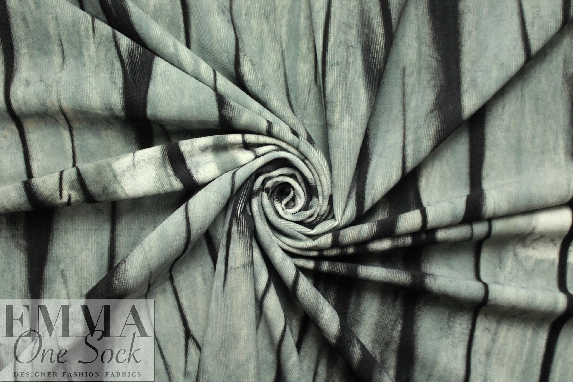 NY designer 'streaky/batiky'  abstract stretch corduroy
