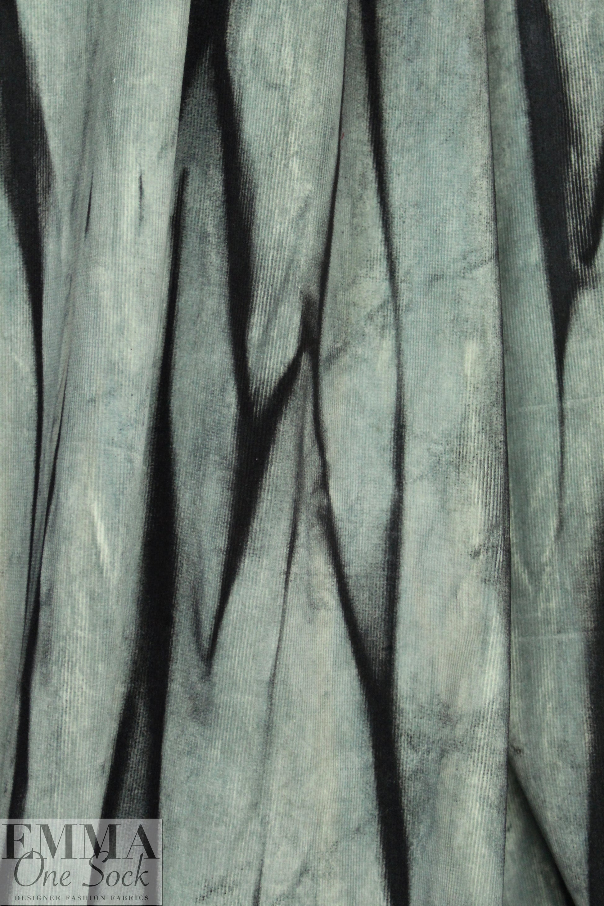 NY designer 'streaky/batiky'  abstract stretch corduroy