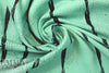 NY designer printed, embroidered raw silk - mint dots