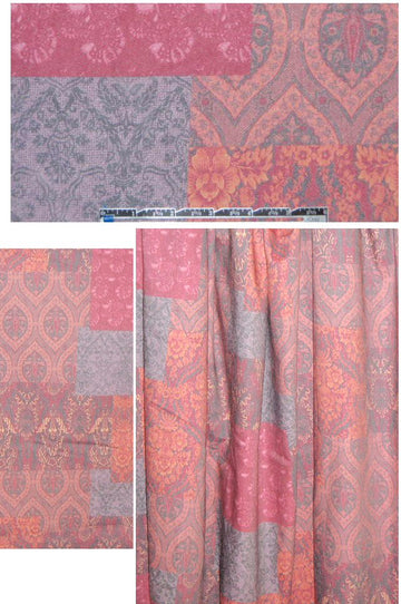 French 'Istanbul' printed stretch denim - spice