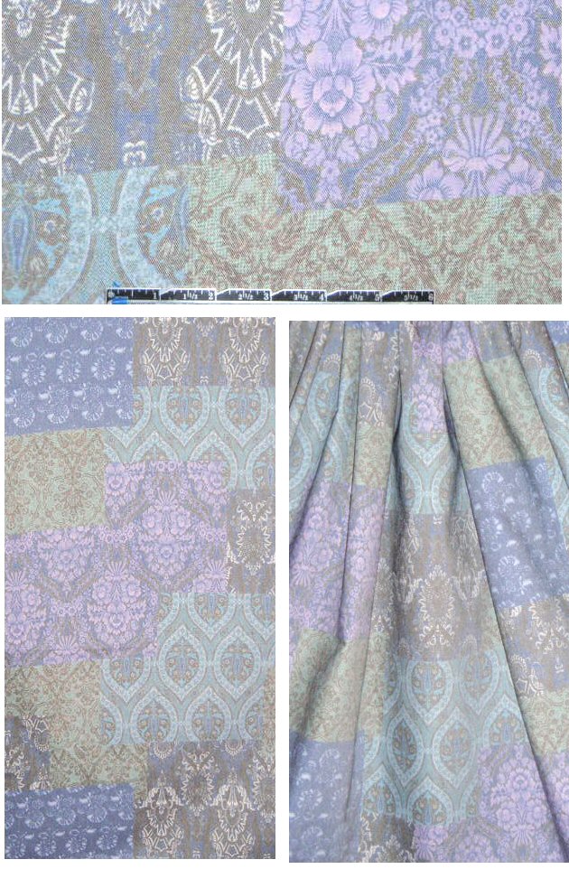 French 'Istanbul' printed stretch denim - wisteria .875 yds