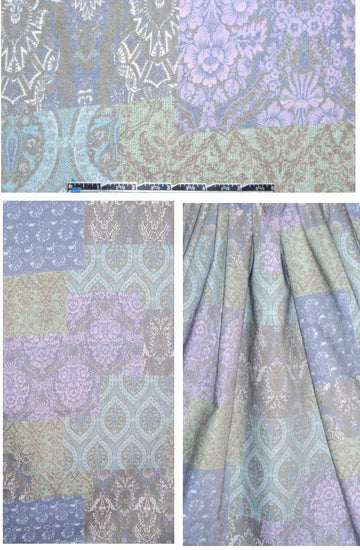 French 'Istanbul' printed stretch denim - wisteria .875 yds