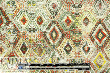 Italian Istanbul graphic stretch cotton twill