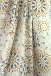 Italian hippie medallion stretch cotton twill  1.125 yds