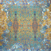 Italian 'caramel garden' printed stretch cotton twill PANEL 1.5 yds
