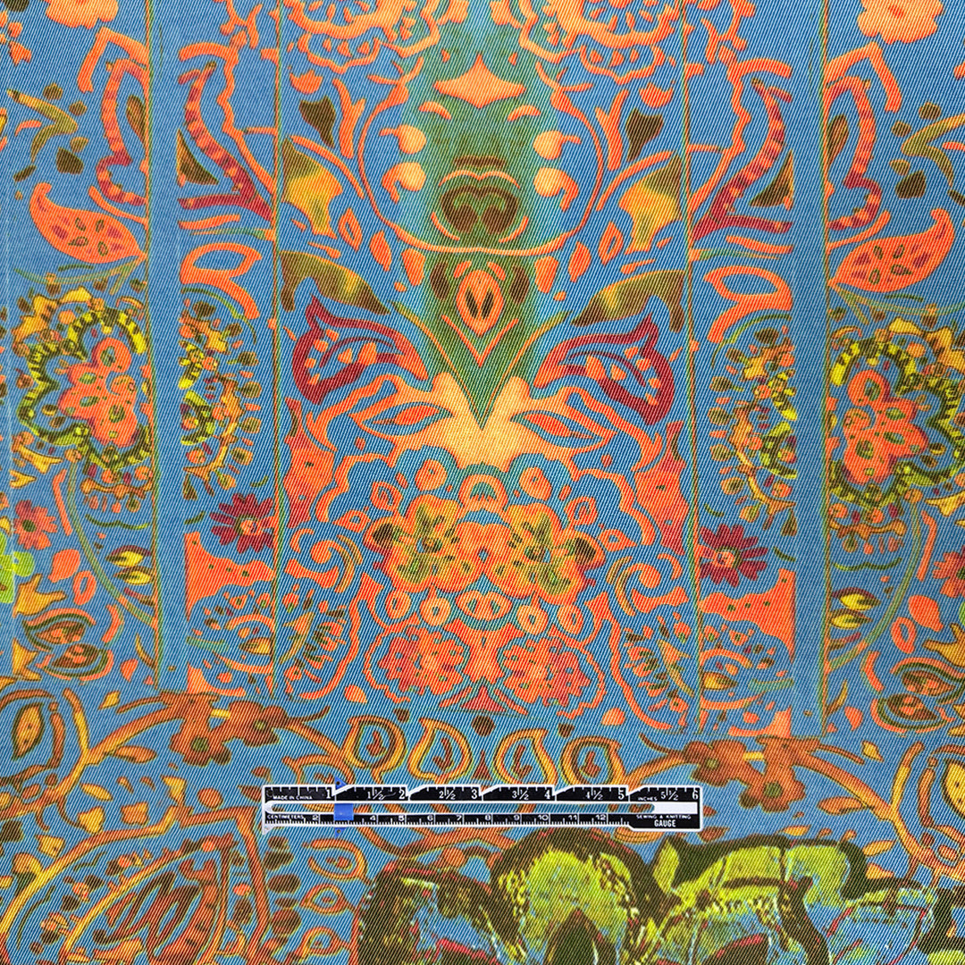 Italian 'opal garden'  twill PANEL - 1 PANEL, 1.5 yds