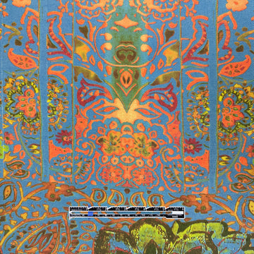 Italian 'opal garden'  twill PANEL - 1 PANEL, 1.5 yds