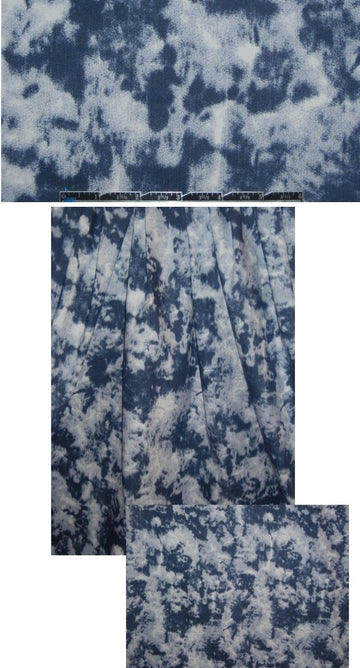 abstract print stretch denim - blue denim