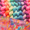 Dutch 'knitter's rainbow' reversible plush fur - Oeko-Tex Cert. .5 yds