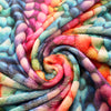 Dutch 'knitter's rainbow' reversible plush fur - Oeko-Tex Cert. .5 yds