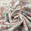 Italian jacquard stretch cotton woven - pearl/ginger .5 yds