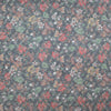 Italian jacquard stretch cotton woven - charcoal/goji berry .5 yds